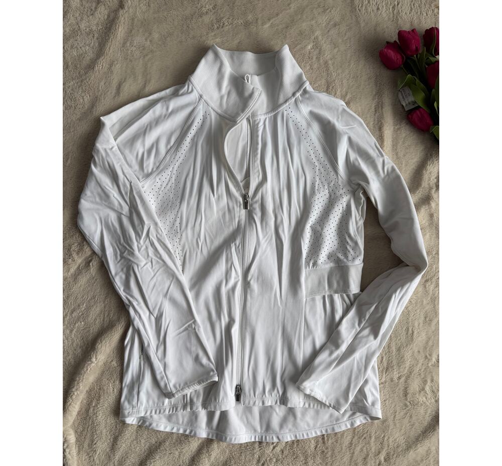 Athleta White Running Golf Jacket Size Large